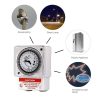 L&T GIC Time Switch J648B1 Quartz Analog Time Switch 240 VAC Base/DIN Mounting, 15 x 15 x 15, White