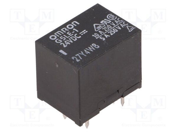 G5LE-1-E 24VDC, 16 Amp, SPST Sugar Cube Relay